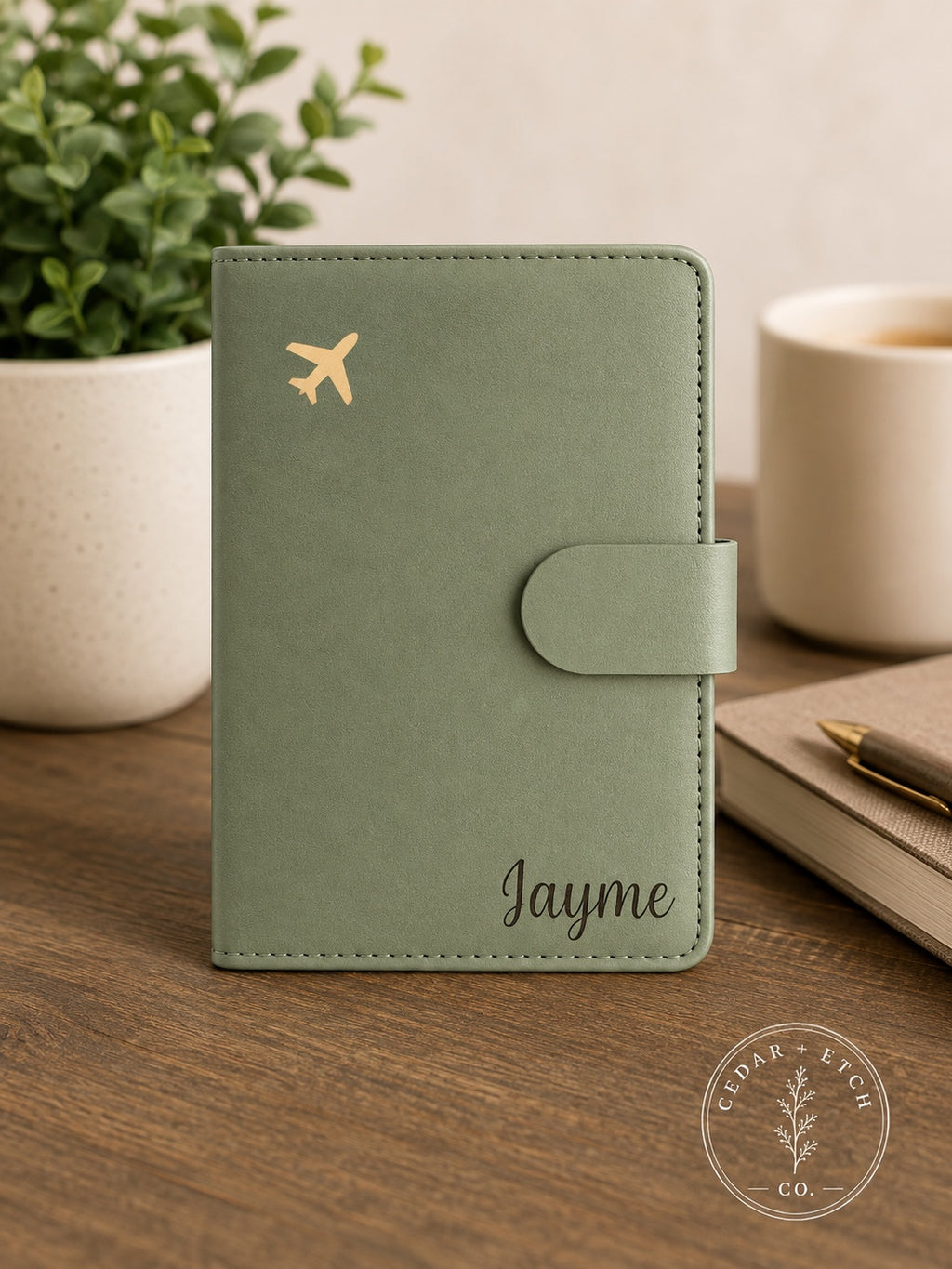 Personalized travel document holder and passport organizer