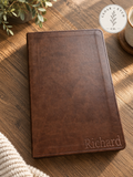 Personalized brown TruTone ESV Bible with custom engraving