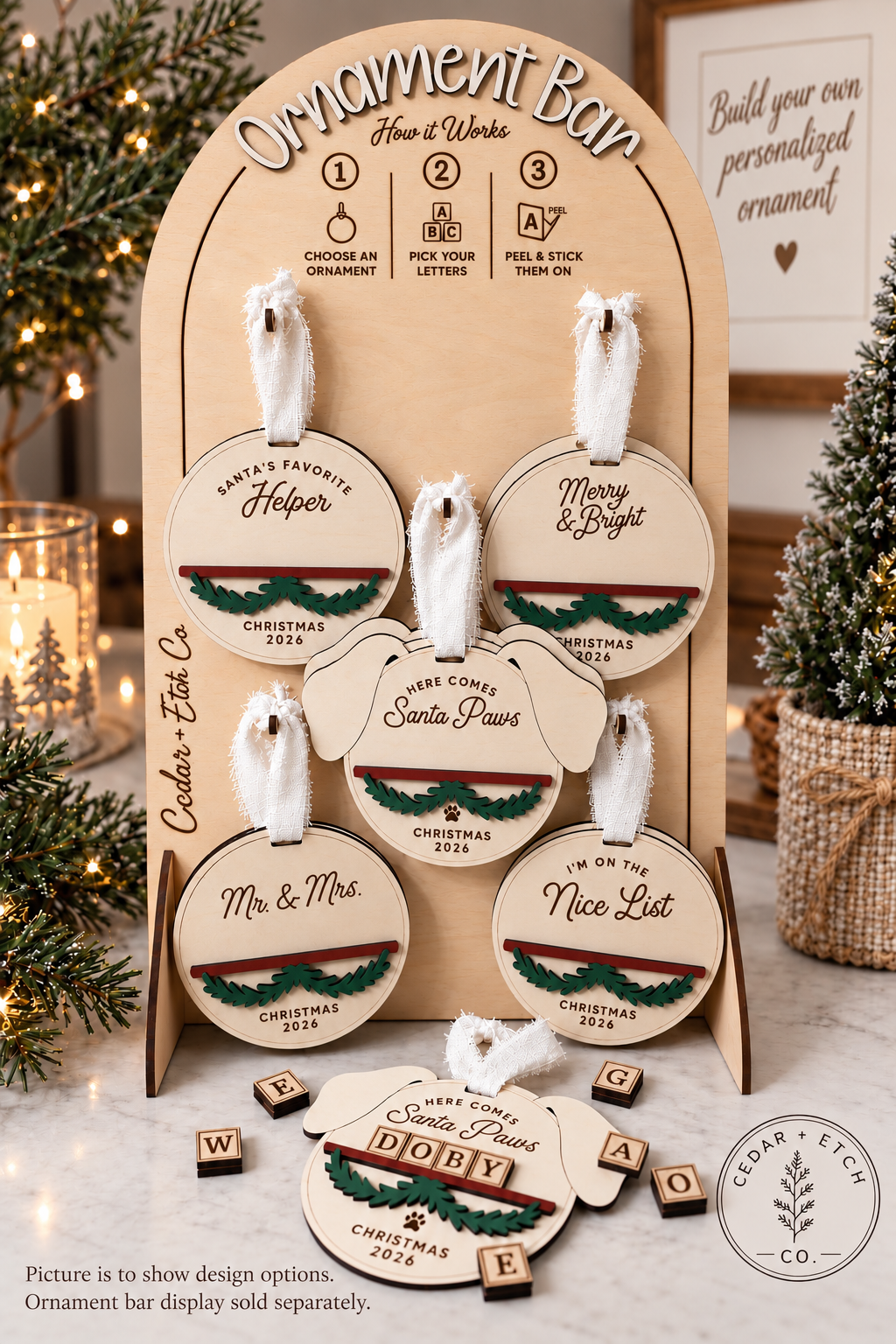 Build Your Own Personalized Wood Ornament Kit