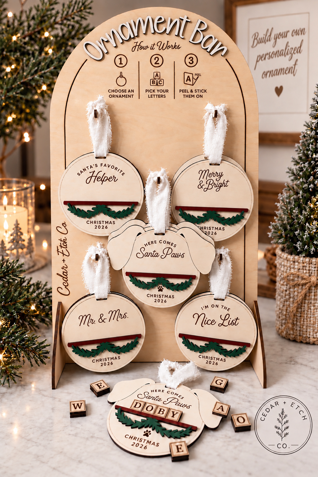 Wholesale Personalized Ornament Bar