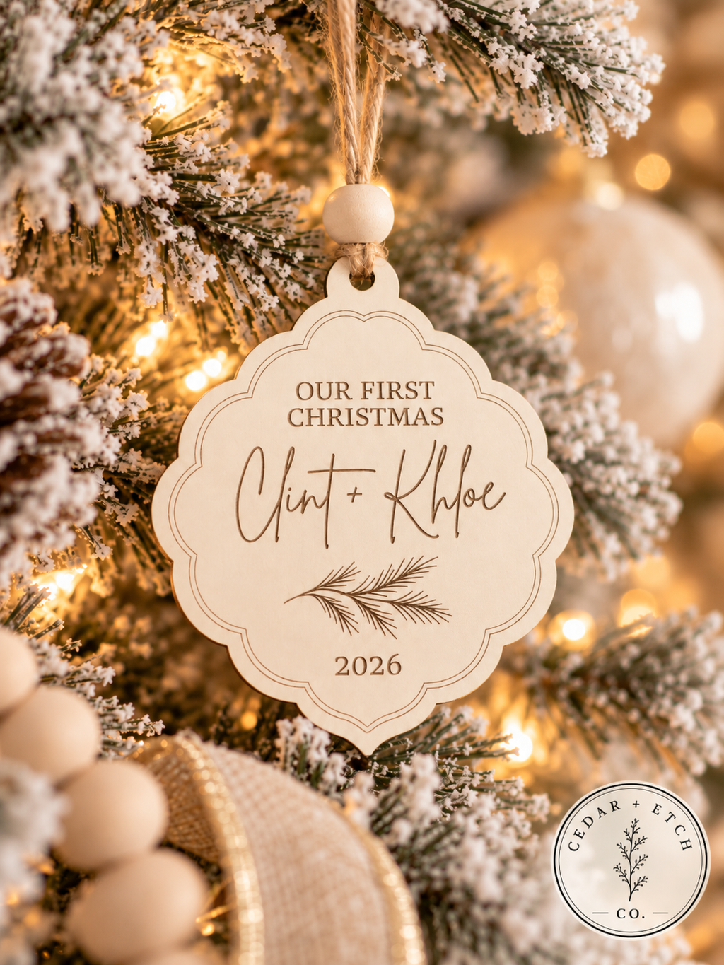 Personalized First Christmas Married Ornament - product image 2