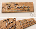 18-inch personalized family name wood established sign