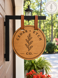 Custom double-sided 3D business logo sign with magnetic hanger