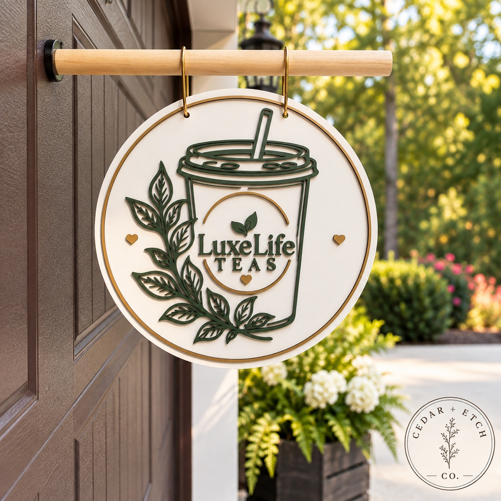 Personalized business logo sign for vendor booth display